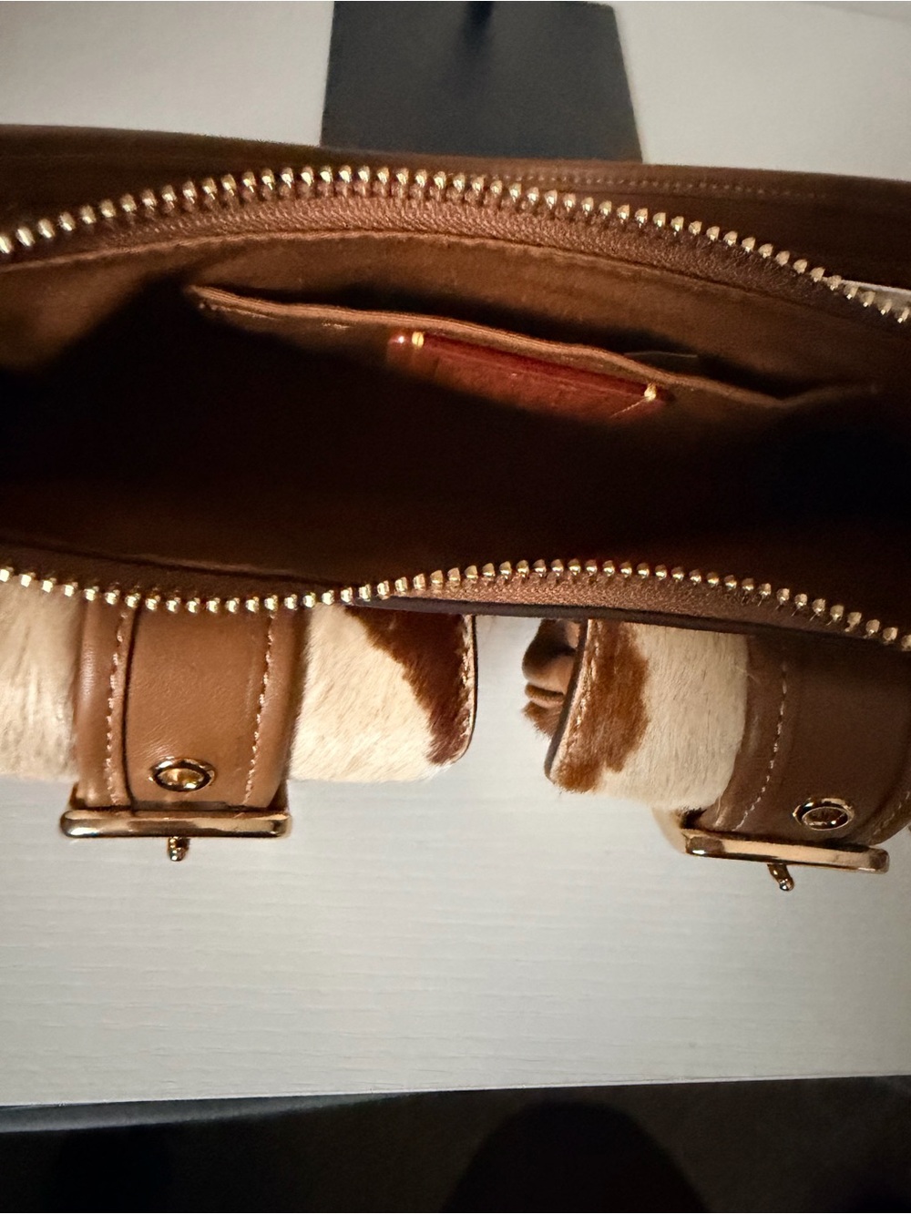 Coach Ashton Shoulder Brown Cowhide Leather Shoulder Bag with Buckle Pockets - Picture 7 of 7